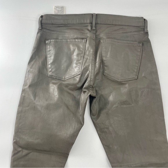 Banana Republic brown coated jeans Faux front pockets Size 27 - Picture 7 of 13